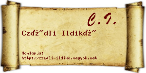 Czédli Ildikó névjegykártya